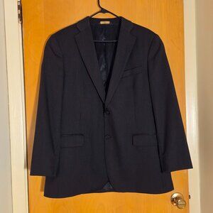 Brooks Brothers 346 Sport Coat Sz 43R Wool Black Pinstripe Jacket Blazer Career